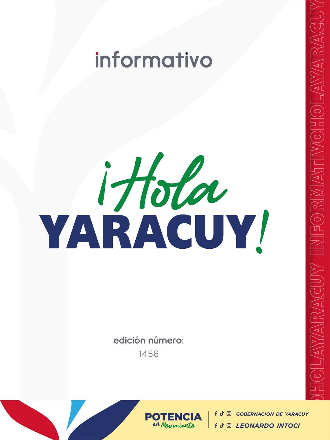 INFORMATIVO
HOLA YARACUY..!!!

Edición Nro. 1️⃣4️⃣5️⃣6️⃣
Diciembre 0️⃣5️⃣/2️⃣5️⃣

🚧 La Fundación Ya...